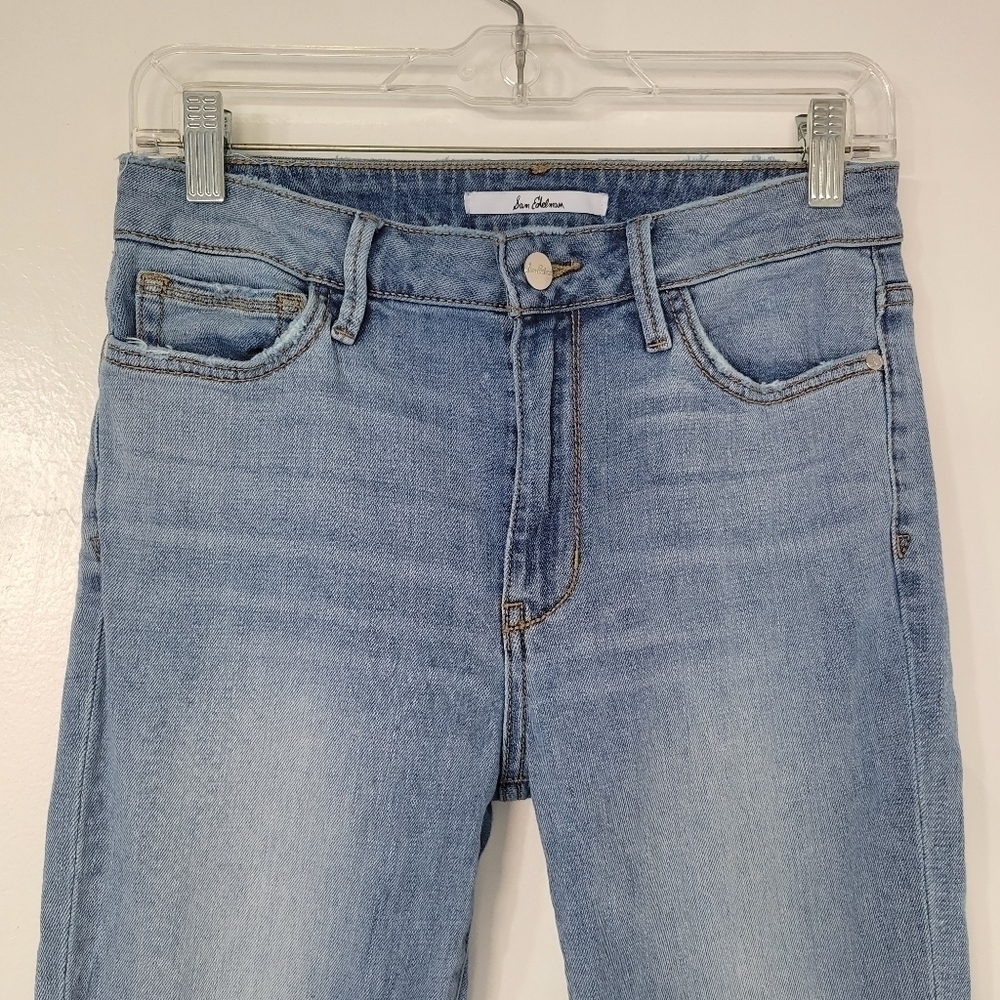 Sam Edelman Stiletto Ankle Tie Light Wash Jean Size 27 - Picture 9 of 11